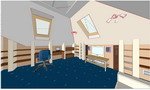 Интерьер мансардного помещения